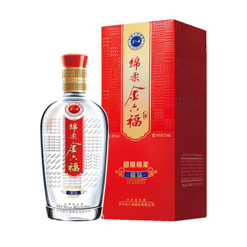 金六福绵柔精品浓香型50度375ml白酒酒水(1 一支)