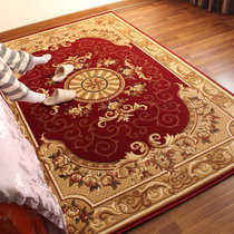 龙禧 欧式家用客厅长方形茶几地毯 卧室床边大地毯床前毯(69红色)