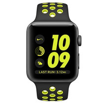 苹果 Apple Watch Sport Series 2苹果智能手表运动手表智能手环二代 Nike款(黑配荧光黄色Nike表带 38mm)