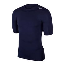 rea 男装 吸湿速干篮球跑步健身运动短袖针织衫训练服紧身衣紧身服R1603(蓝色 XXL)